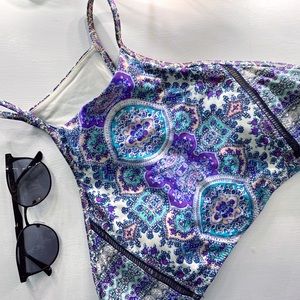 Nanette Lepore Halter Bathing Suit Bikini Top